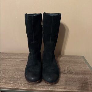 UGG Black Suede Heeled Boots